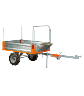 Remolque caja 120 x 90 con balderas - Ribot24FPM