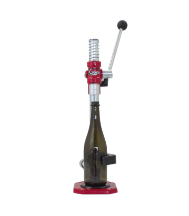 Chapadora taponadora de columna con casquillo para tapones de corona
